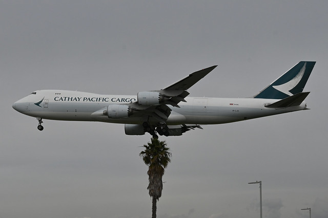 Cathay Pacific Cargo (Cathay Cargo) 747-867F (B-LJA) LAX Approach 4