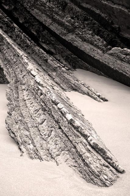 Flysch rock formations, San Sebastian, Spain