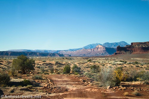 The Waterhole Flat Road while driving away from Rock Canyon, Glen Canyon National Recreation Area en route to the Maze District of Canyonlands National Park, Utah