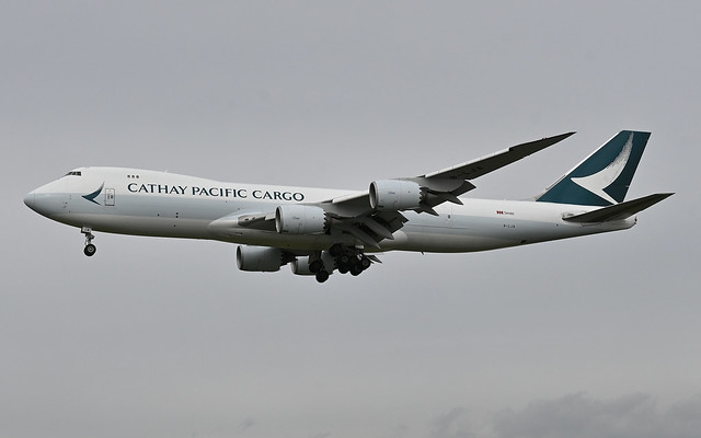 Cathay Pacific Cargo (Cathay Cargo) 747-867F (B-LJA) LAX Approach 2