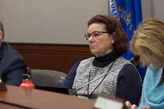 State Rep. Cindy Harrison listens during a meeting of the Commerce Committee.