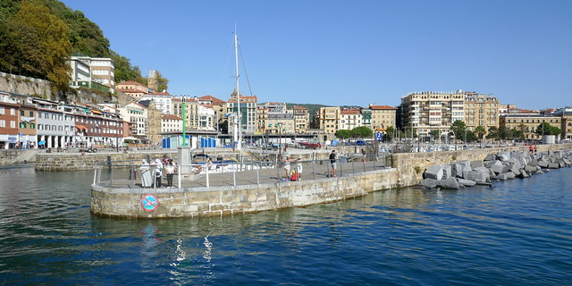 La jetée du port, Saint Sébastien, Guipuscoa, Pays basque, Espagne.