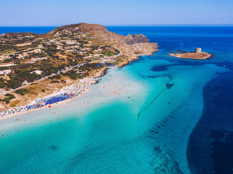 best beaches in Europe - Pelosa, Sardinia