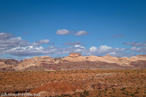 Looking toward the the San Rafael Swell from the Goblin's Lair Trail, Goblin Valley State Park, Utah