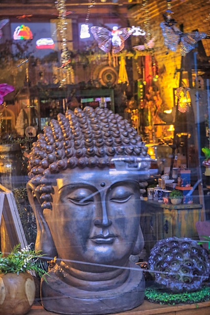 Buda in Window, Downtown Tacoma