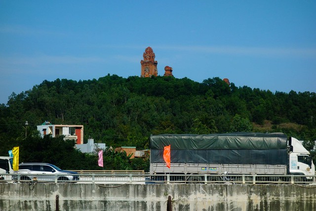 Cham Tower - On the Train from Danang to Tuy Hoa, Vietnam
