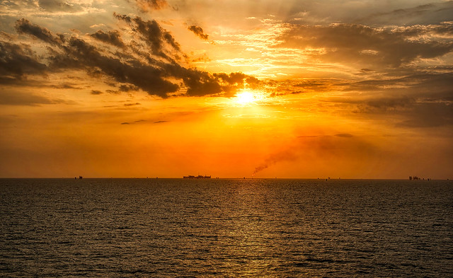 Sunrise over the Persian Gulf
