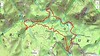 Carte IGN du ruisseau de Sainte-Lucie avec le tracé de la boucle du Giru di Santa Lucia (14/02/2024)