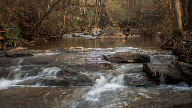 Breached dam rapids