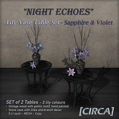 @ Enchantment | [CIRCA] - "Night Echoes" Lily Vase Table Set - Sapphire & Violet