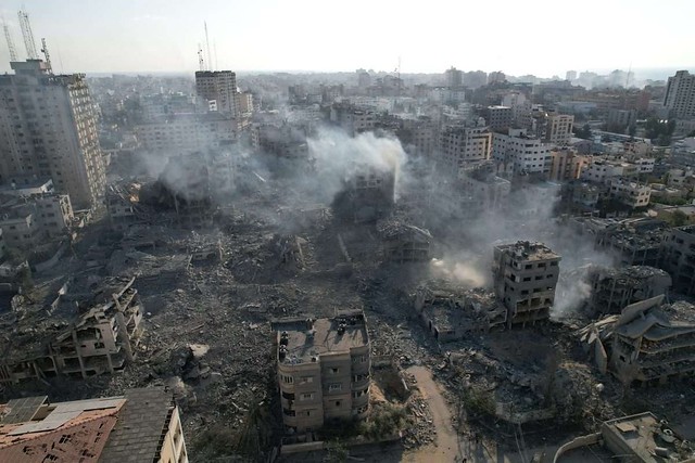 Damage in Gaza Strip during the October 2023