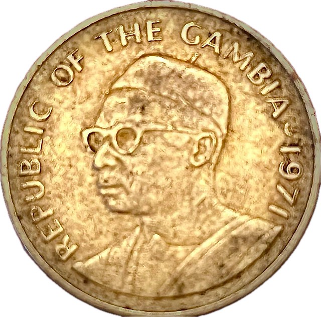 🇬🇲 10 BUTUTS - بتوت - Dawda Kairaba Jawara - REPUBLIC OF THE GAMBIA ~ Double-spurred francolin - 1971