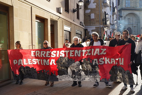 Palestinaren aldeko manifestazioa Errenteria-Oreretan