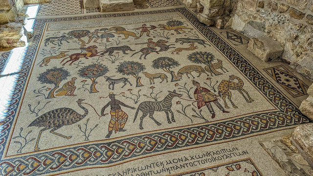 Mount Nebo - Byzantine Temple - Ruins - Frescoes 03