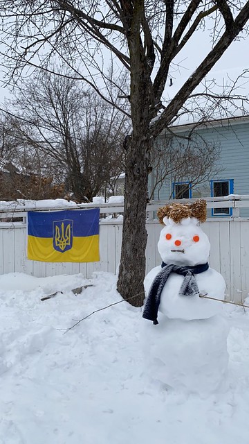 Ukrainian Snowman in New Edinburgh, Ottawa, Ontario, Canada