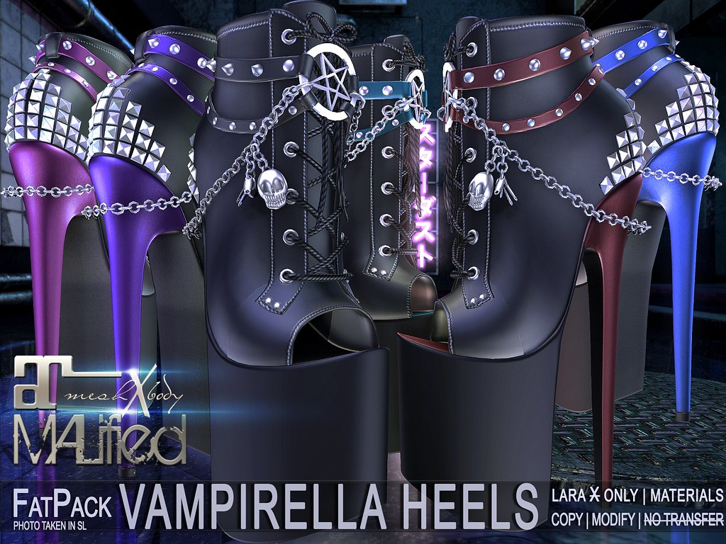 MALified – 6x Vampirella Heels – LaraX FATPACK