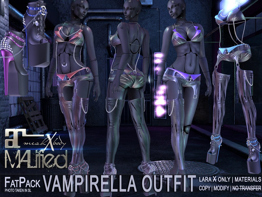 MALified – 6x Vampirella Outfits – LaraX – FATPACK
