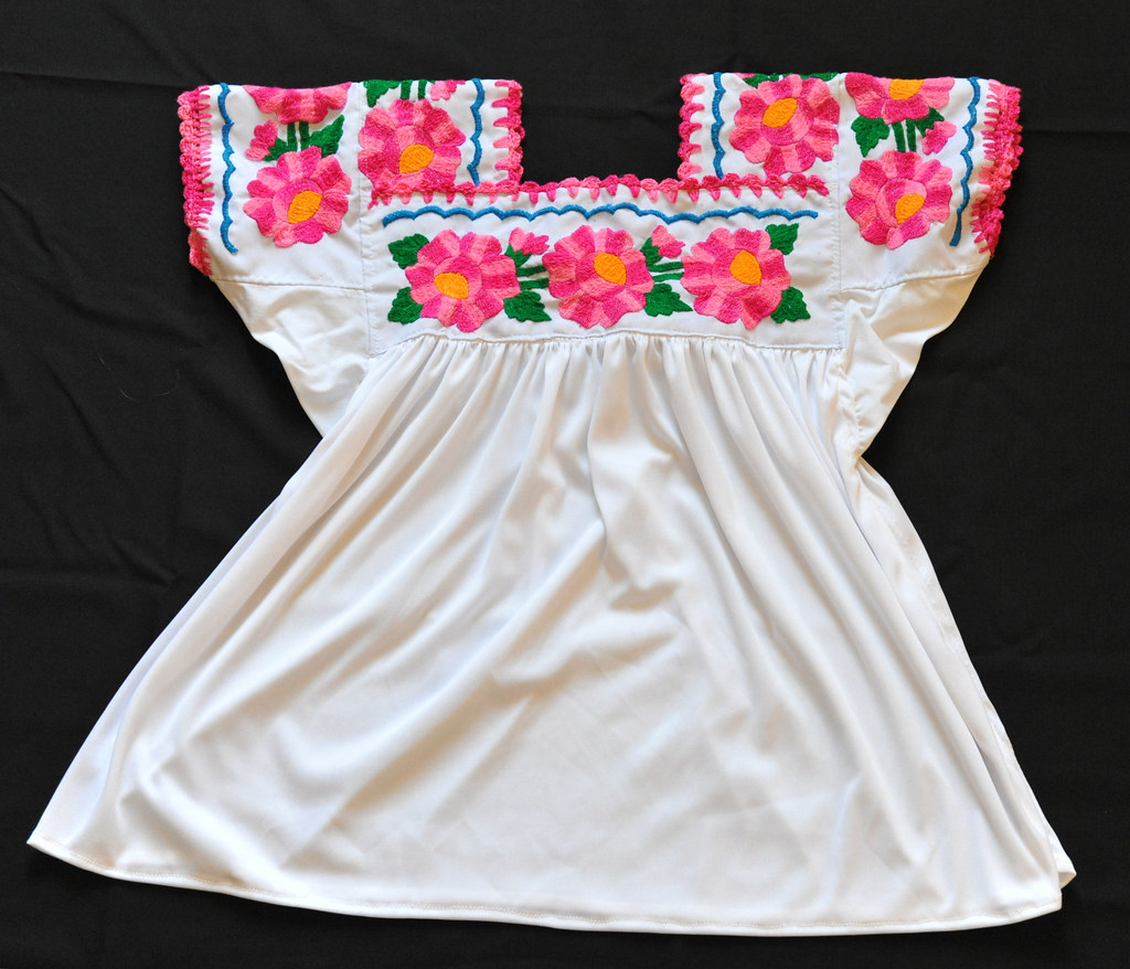 Puebla Mexico Blusa Blouses Clothing Embroidery Totonac