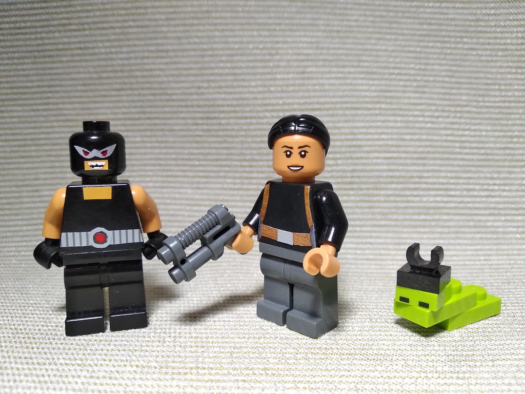 Custom Lego DCAU minifigures - Bane, Montoya and Mr. Mind