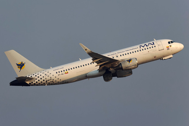 XY-ALT Myanmar Airways International Airbus A320-214 at Bangkok Suvarnabhumi International Airport on 11 January 2024