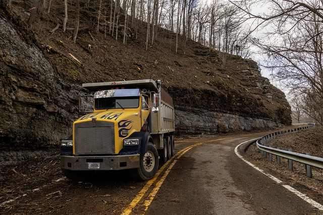 Dump truck, Dodson Branch Highway, Jackson County, Tennessee