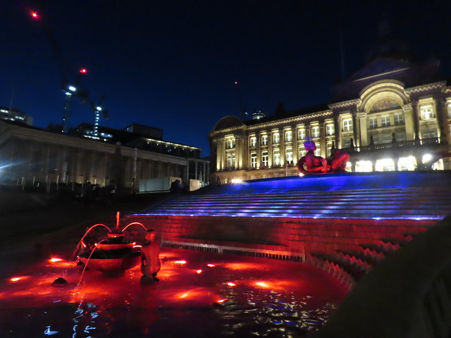 River and Youth coloured lights in Victoria Square