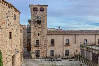 Palacio de los Golfines, 14. Jh., in der Altstadt Cáceres, Extremadura