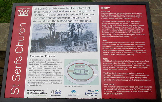 Information Board, St Serf's Church Ruins