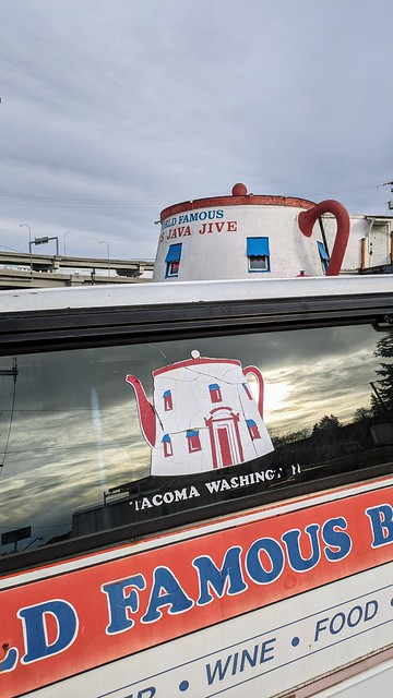 Bob's Java Jive: Giant Coffee Pot - 2102 S. Tacoma Way, Tacoma, WA