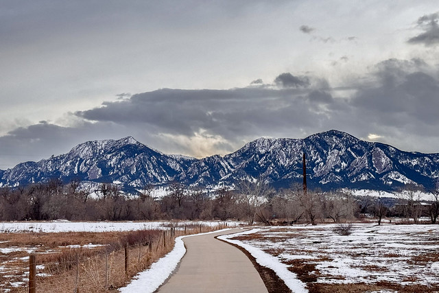 Boulder's paths are clear for walkers, runners, and cyclists