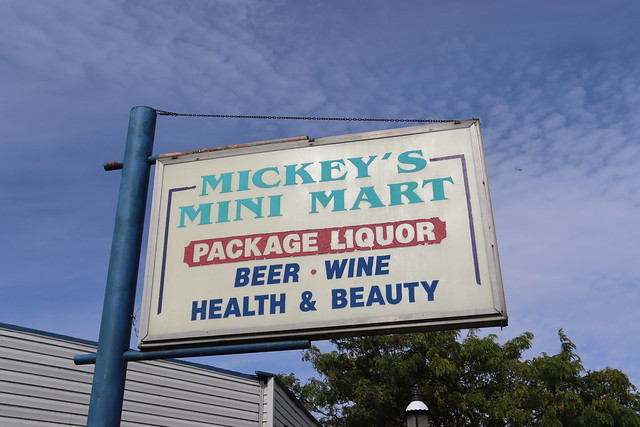 Mackinaw City, Michigan - Mickey's Mini Mart Sign