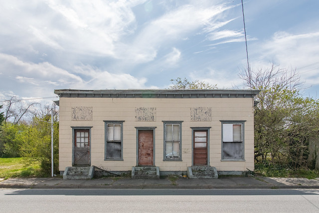 Abandoned Commercial Building, Melfa, Virginia Eastern Shore, April 2022 (Feb 2023 edit)