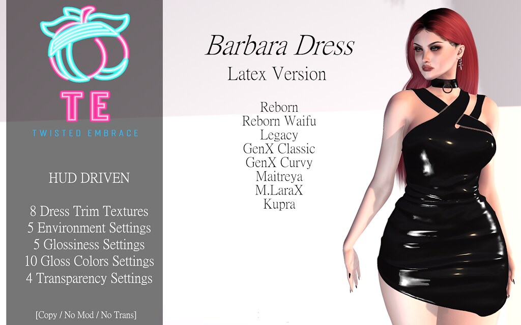 Barbara Black Latex Dress