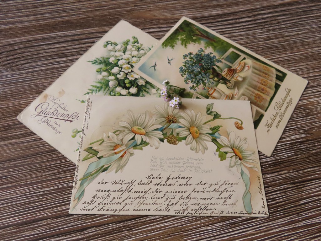 Alte Postkarten / Glückwunschkarten aus den 1930er/1940er Jahren