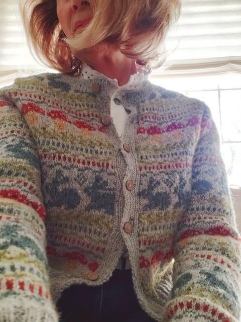 Mirna finished her Torrie by Martin Storey in felted tweed from Rowan Magazine 65.