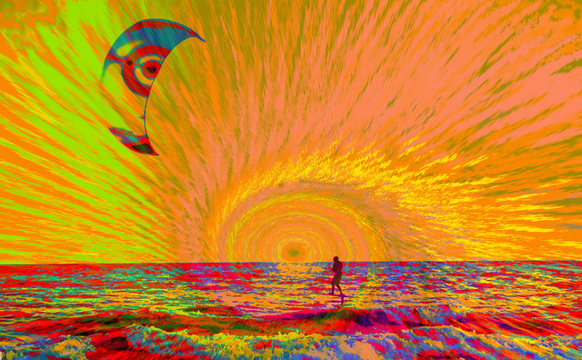 Psychedelic Wind Surfer