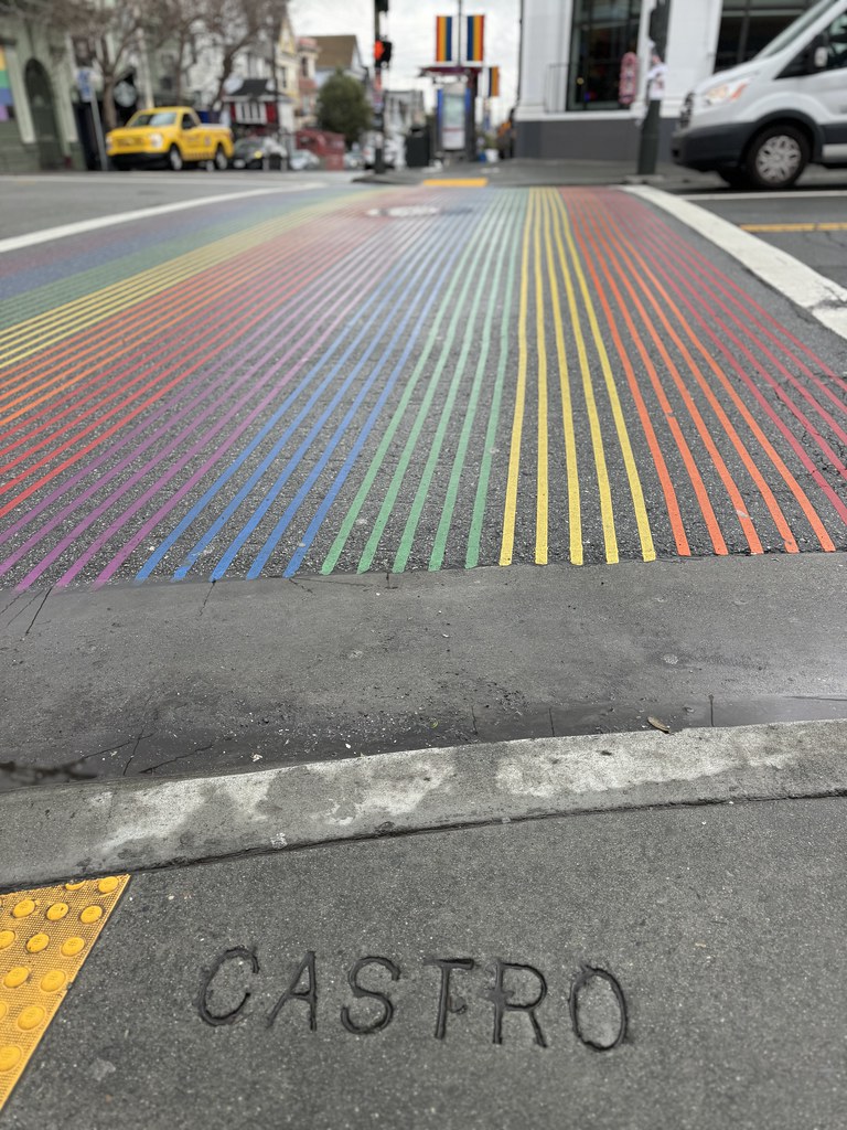 Castro Street Rainbow is Crosswalk