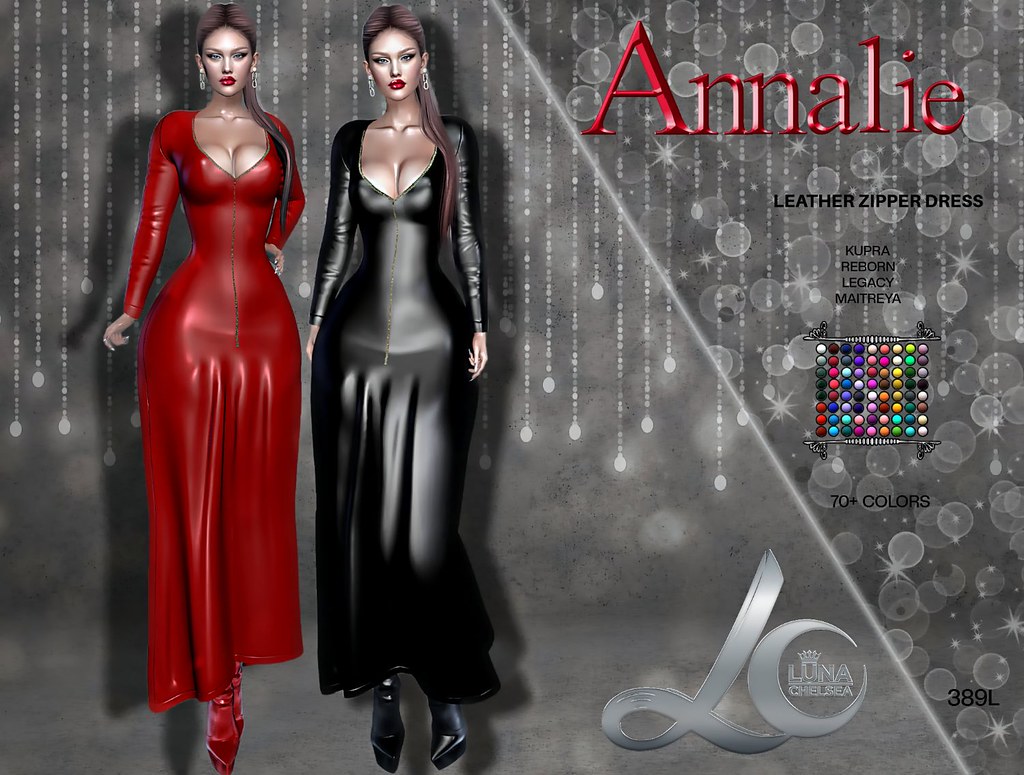 ❤️-, Annalie, Leather Zipper coat Dress, 70+ Colors