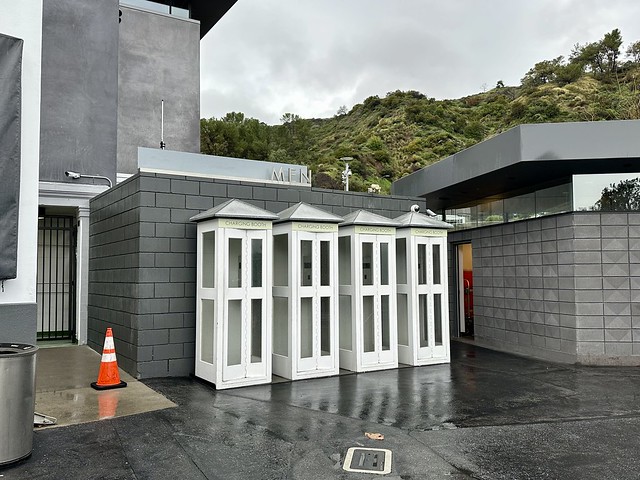 Former Phone Booths and Men’s Room. Hollywood Bowl. Hollywood, California.