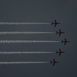 Red Arrows ove Tain Air Weapons Range