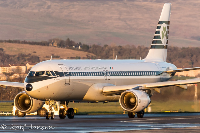 EI-DVM Airbus A320 Aer Lingus Glasgow Airport EGPF 28.11-21