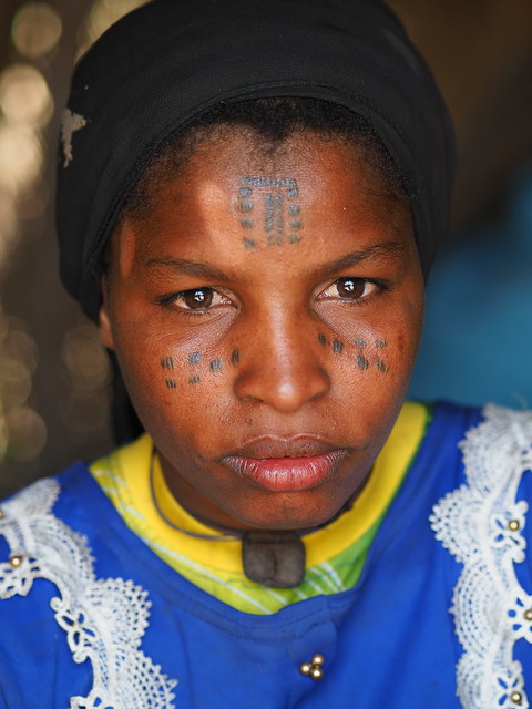 Sedentary Wodaabe (also called Mbororo) with tribal scarification marks
