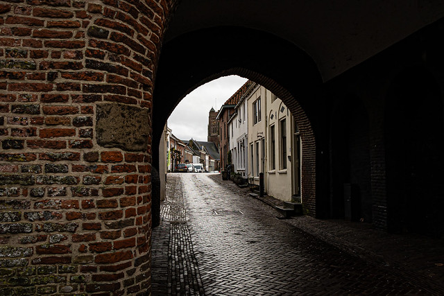 Little street in Woudrinchem