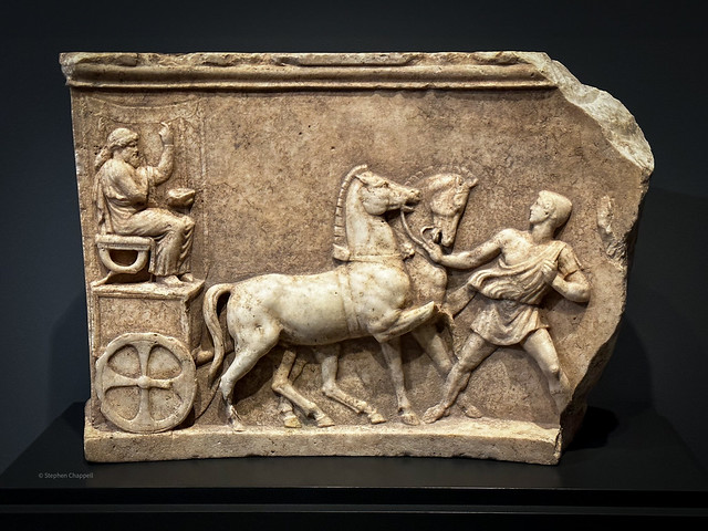Relief with a Statue of Dionysos Carried in a Procession
