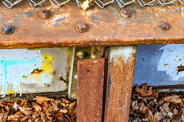 Rust on an old bridge