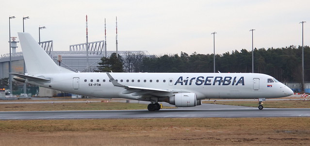 Air Serbia, SX-PTM,MSN 163, Embraer 190SR, 10.02.2024, FRA-EDDF, Frankfurt