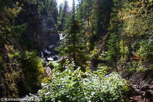 My first view of Donut Falls, Big Cottonwood Canyon, Uinta-Wasatch-Cache National Forest, Utah