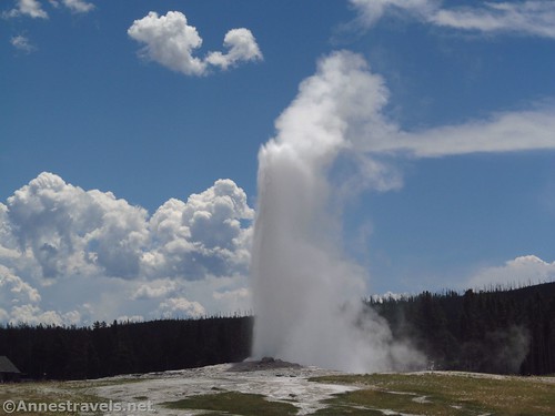 Old Faithful erupting in 2009.  Digital cameras had come a long way in a few years!  Yellowstone National Park, Wyoming