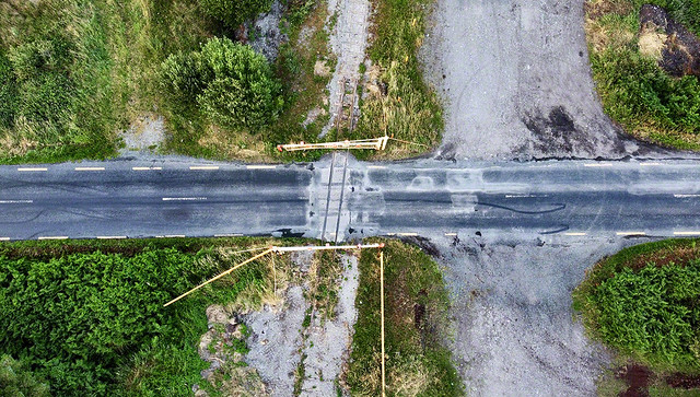 Abandoned Crossing Textures , Lullymore, Co Kildare.