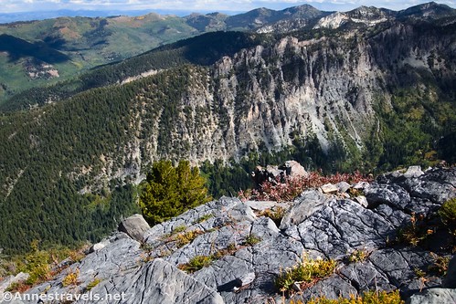 Cliffs from my first view on Kessler Peak, Big Cottonwood Canyon, Uinta-Wasatch-Cache National Forest, Utah